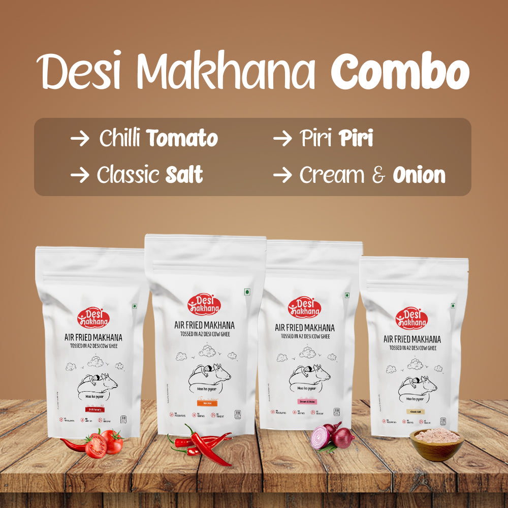 Air-Fried Desi Makhana Combo - 4 Flavors